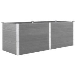 Lit surélevé de jardin 250x100x91 cm WPC Gris 639775639775
