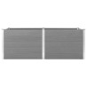 Lit surélevé de jardin 250x100x91 cm WPC Gris 639775639775