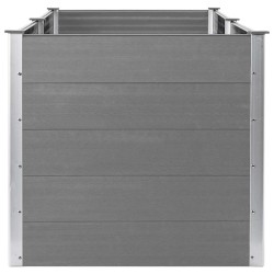 Lit surélevé de jardin 250x100x91 cm WPC Gris 639775639775