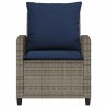 Ensemble de canapé de jardin 4 pcs avec coussins gris résine tressée 639777639777