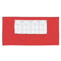Mur de tente de fête 2 pcs 400 x 195 cm Rouge PE et acier 639778639778