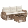 Ensemble de canapé de jardin 4 pcs Beige et blanc crème 639779639779