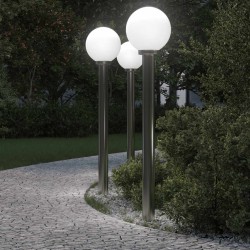 Bornes lumineuses lot de 3 120 cm acier inoxydable IP44 639781639781