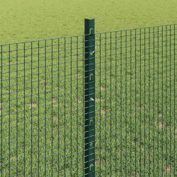 Clôture en fil soudé avec poteaux 10 x 0,8 m Vert Maille 639788639788