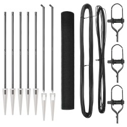 Clôture en fil soudé avec pointes 10 x 1,4 m Gris Maille 639790639790