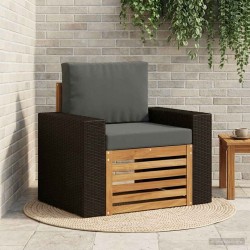 Sofa de milieu extérieur Bois d'Acacia Massif Naturel 639791639791