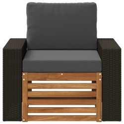 Sofa de milieu extérieur Bois d'Acacia Massif Naturel 639791639791
