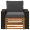 Sofa de milieu extérieur Bois d'Acacia Massif Naturel 639791639791