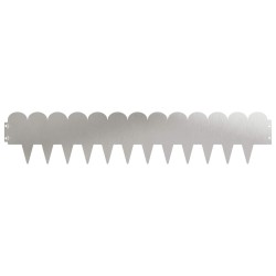 Bordure de Pelouse 10 pcs 103 x 20 cm Acier Argenté 639795639795