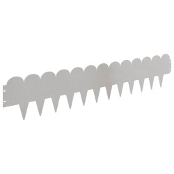 Bordure de Pelouse 10 pcs 103 x 20 cm Acier Argenté 639795639795