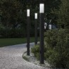 Bornes lumineuses avec détecteur et prise lot de 3 110 cm noir IP44 639798639798