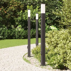 Bornes lumineuses avec détecteur et prise lot de 3 110 cm noir IP44 639798639798