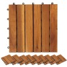 Carreau de terrasse 30 pcs Marron 30 x 30 cm Bois d'acacia 639799639799