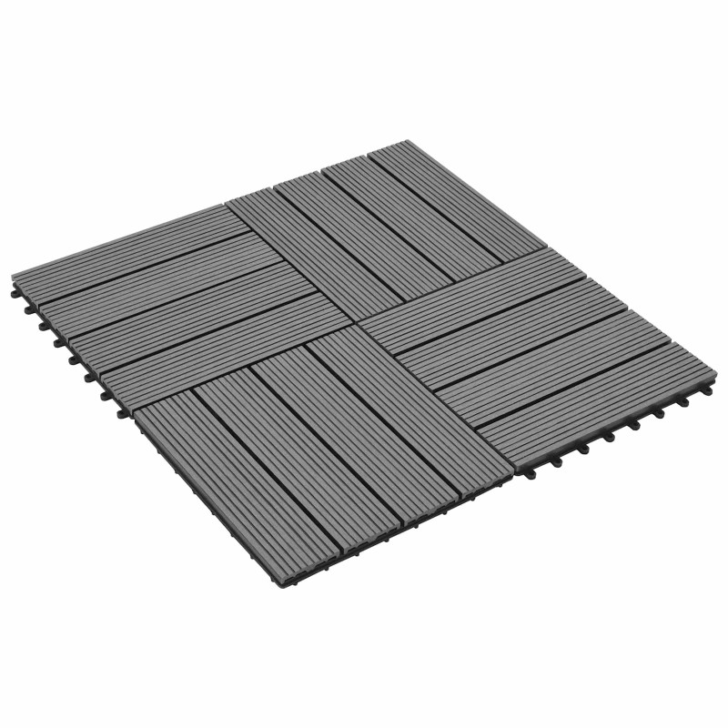Carreau de terrasse 22 pcs Gris 30 x 30 cm WPC 639801639801