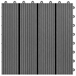 Carreau de terrasse 22 pcs Gris 30 x 30 cm WPC 639801639801
