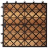 Carreau de terrasse 20 pcs Marron 30 x 30 cm Bois d'acacia 639802639802