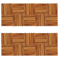 Carreau de terrasse 20 pcs Marron 30 x 30 cm Bois d'acacia 639802639802