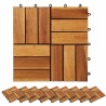 Carreau de terrasse 20 pcs Marron 30 x 30 cm Bois d'acacia 639803639803
