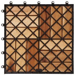 Carreau de terrasse 20 pcs Marron 30 x 30 cm Bois d'acacia 639803639803