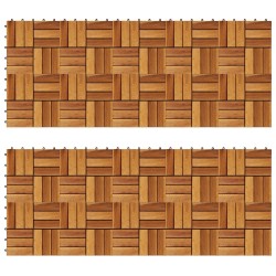 Carreau de terrasse 20 pcs Marron 30 x 30 cm Bois d'acacia 639803639803