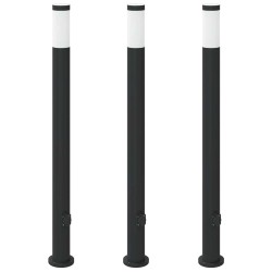Borne lumineuse avec sortie lot de 3 110 cm acier inoxydable IP44 639812639812