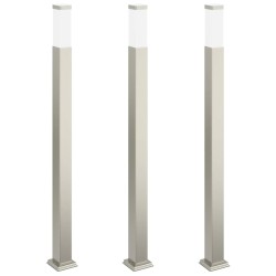 Borne lumineuse lot de 3 110 cm acier inoxydable IP44 639813639813