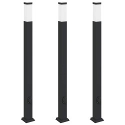 Borne lumineuse avec sortie lot de 3 110 cm noire IP44 639815639815