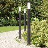 Borne lumineuse avec sortie lot de 3 110 cm noire IP44 639815639815