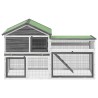 Clapier gris 185,5x60,5x109,5 cm bois de pin massif 639821639821