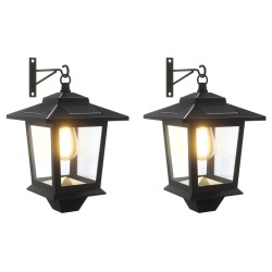 Lampe Murale 2 pc Noir 19 x 14 x 25 cm Acier inoxydable et ABS 639824639824