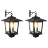Lampe Murale 2 pc Noir 19 x 14 x 25 cm Acier inoxydable et ABS 639824639824