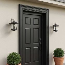 Lampe Murale 2 pc Noir 19 x 14 x 25 cm Acier inoxydable et ABS 639824639824