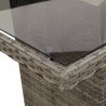 Ensemble à manger de jardin et coussins 7 pcs gris rotin 639826639826