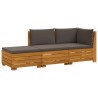 Ensemble de canapés d'extérieur avec coussin 3 Pièce Marron 639827639827