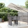 Ensemble de bar de jardin 5 pcs avec coussins gris poly rotin 639832639832