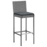 Ensemble de bar de jardin 5 pcs avec coussins gris poly rotin 639832639832