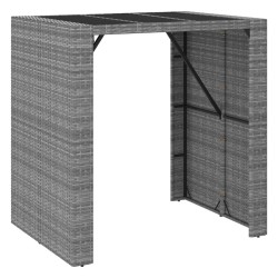 Ensemble de bar de jardin 5 pcs avec coussins gris poly rotin 639832639832