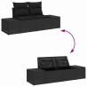 Ensemble de canapé de jardin avec stockage 6 pcs Noir polyrotin 639833639833