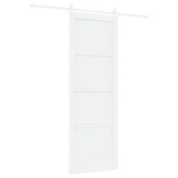 Porte coulissante Blanc 83 x 232 cm Bois de pin massif 639841639841