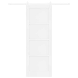 Porte coulissante Blanc 83 x 232 cm Bois de pin massif 639841639841
