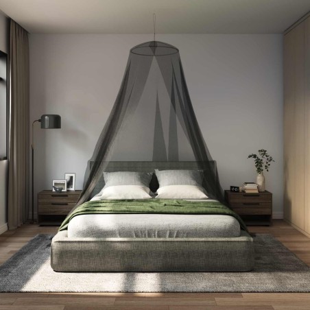 Ciel de lit anti-moustiques 156 mesh Noir ⌀56 x 220 cm 639844639844