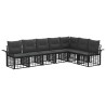 Ensemble de canapés d'extérieur 7 pcs Noir et Gris foncé 639846639846