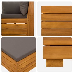 Ensemble de canapés d'extérieur avec coussin 3 Pièce Marron 639848639848