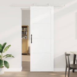 Porte coulissante Blanc 83 x 232 cm Bois de pin massif 639850639850