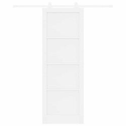 Porte coulissante Blanc 83 x 232 cm Bois de pin massif 639850639850
