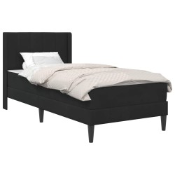 Cadre de lit avec matelas Noir 90 x 190 cm Velours 639853639853