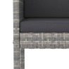 Ensemble de bar de jardin 5 pcs avec coussins gris poly rotin 639854639854