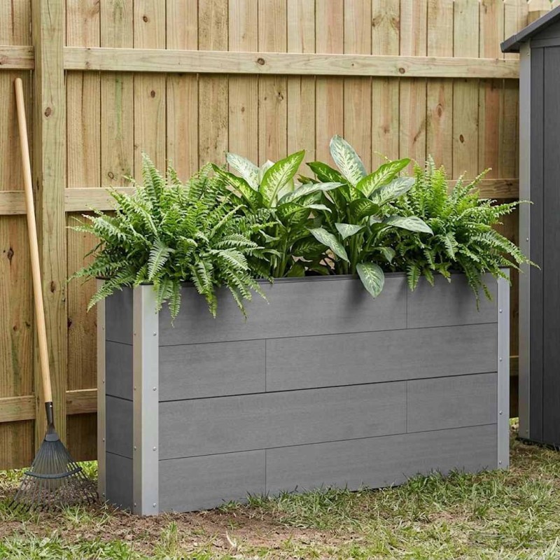 Jardinière surélevée Gris 150 x 30 x 72 cm 639862639862