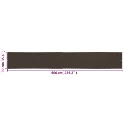 Écran de balcon Marron 90x600 cm PEHD 639870639870