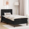 Cadre de lit avec matelas Noir 90 x 190 cm Velours 639873639873